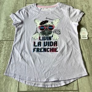 Wonder nation purple short sleeves t shirt for girls Large